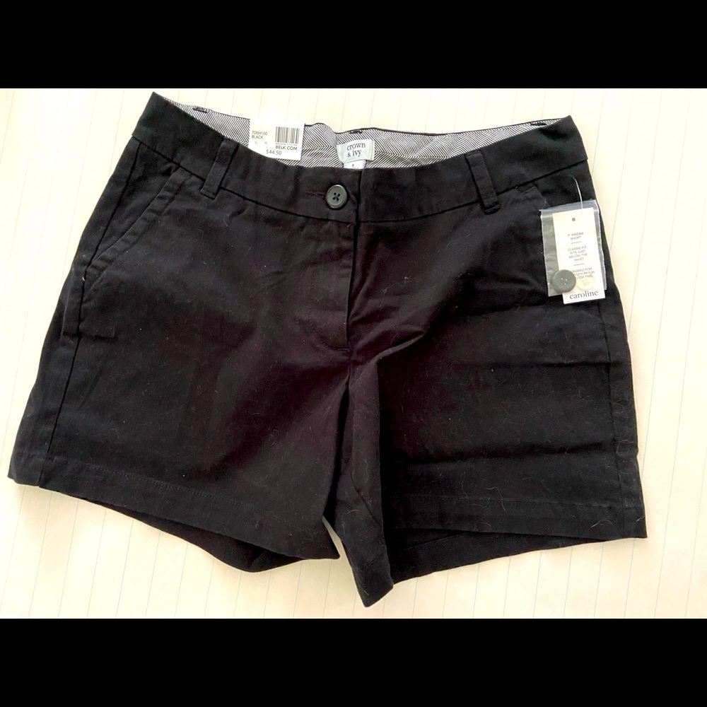 Black NWT shorts size 8 •Crown & Ivy